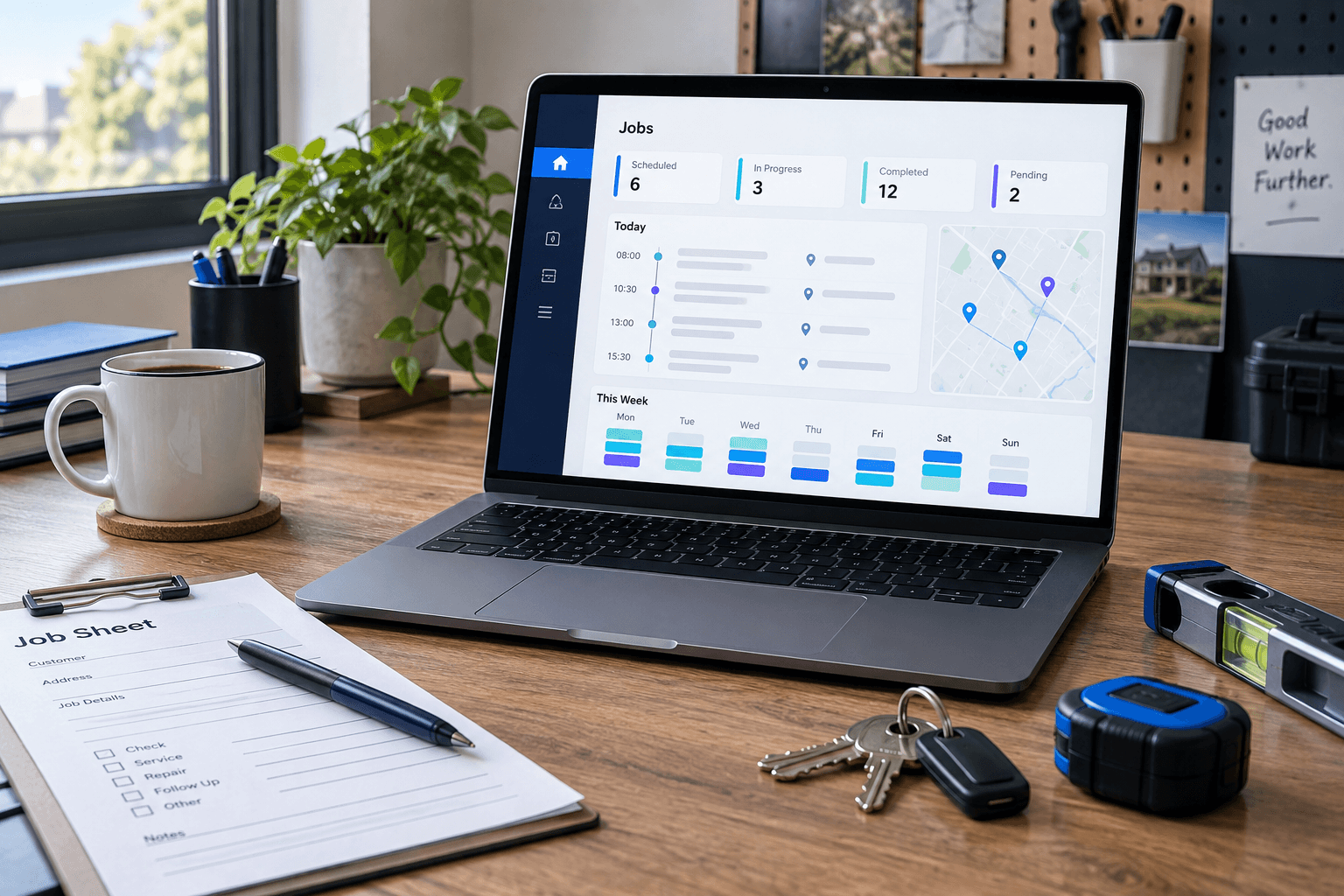 Simple job dashboard example